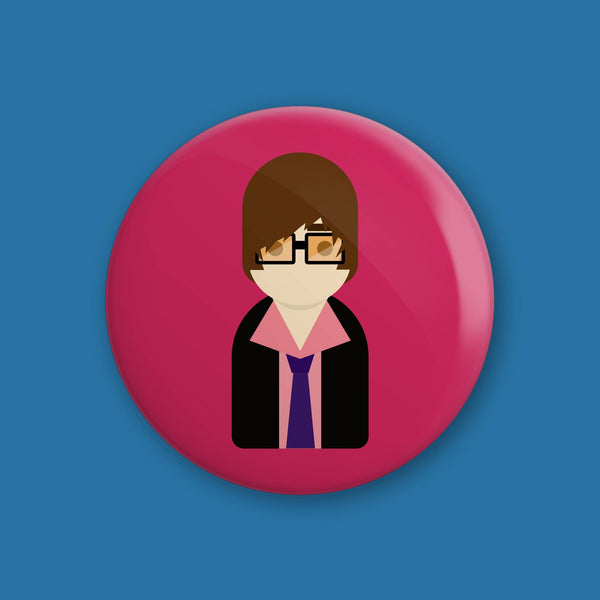 Hey There Munchquin - Jarvis Cocker - Cute, minimalist design - 38mm button badge