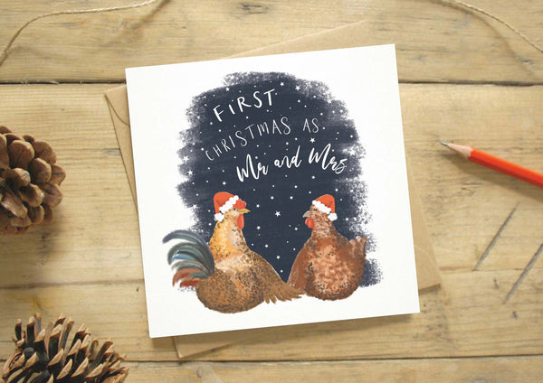 Christmas Card - First Christmas as Mr and Mrs - Every Goose