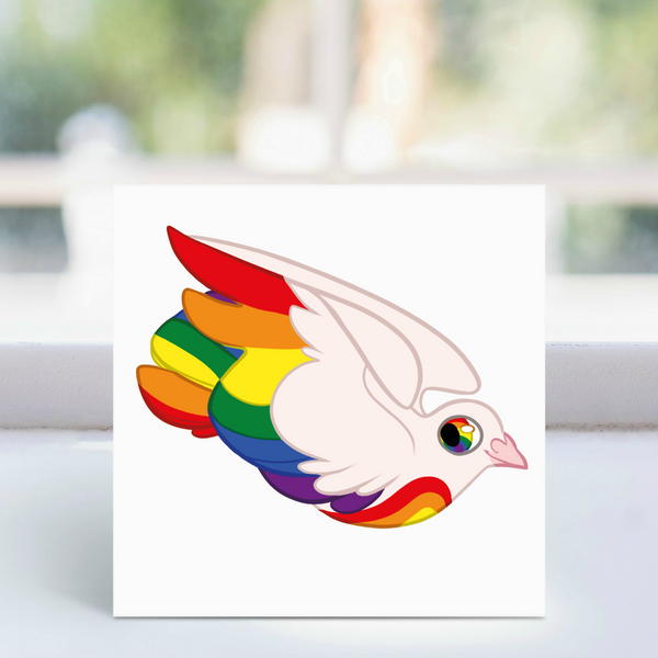 Pride Valentine dove card