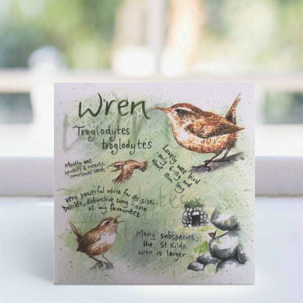 Wren Greeting Card - Ginger Bee art