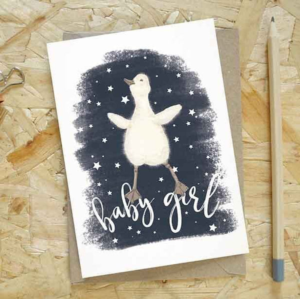 Gosling Baby Girl Greeting Card by Every Goose