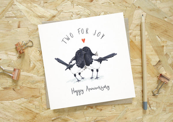Two for joy - Happy Anniversary - Card by Every Goose