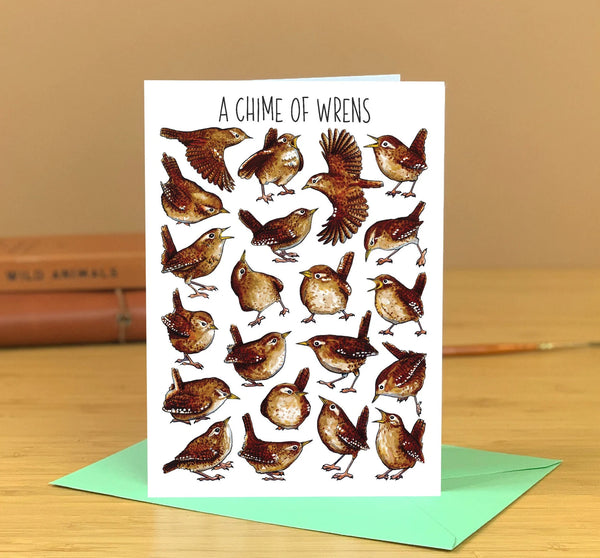 Wrens - collectable Greeting card - Alexia Claire