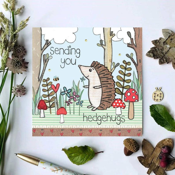 Sending hedge Hugs - Flossy Teacake card