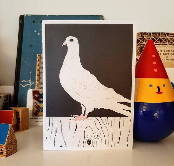 White Pigeon Greeting Card - Thundercliffe Press