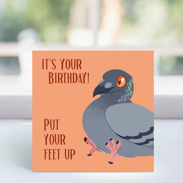 Card - 'It's your birthday , put your feet up! ' - Harold  LGP