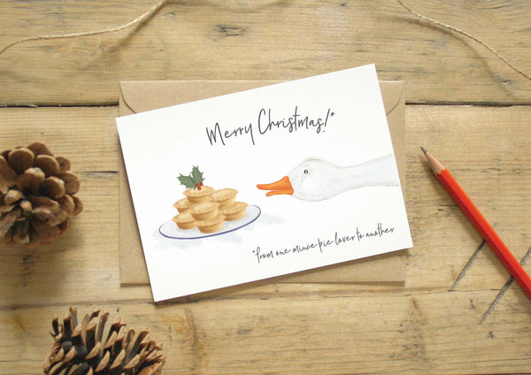 Christmas Card - Mince Pie Goose  - Every Goose