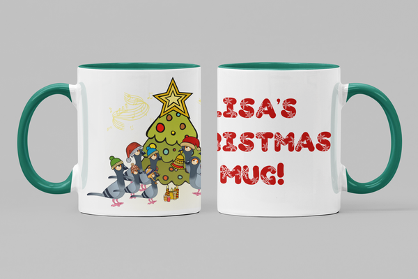 Two Toned Personalised Christmas mug