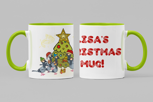 Two Toned Personalised Christmas mug
