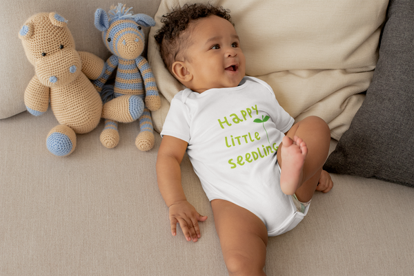 L.G.P. Happy Little Seedling Organic Cotton Baby Grow