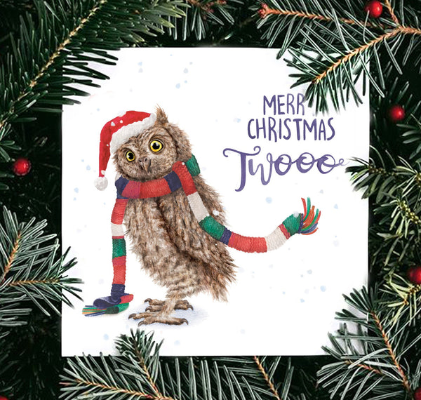 Funny Owl - Citrus Bunn Christmas Card