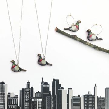 Pigeon Earrings - Fen and Co