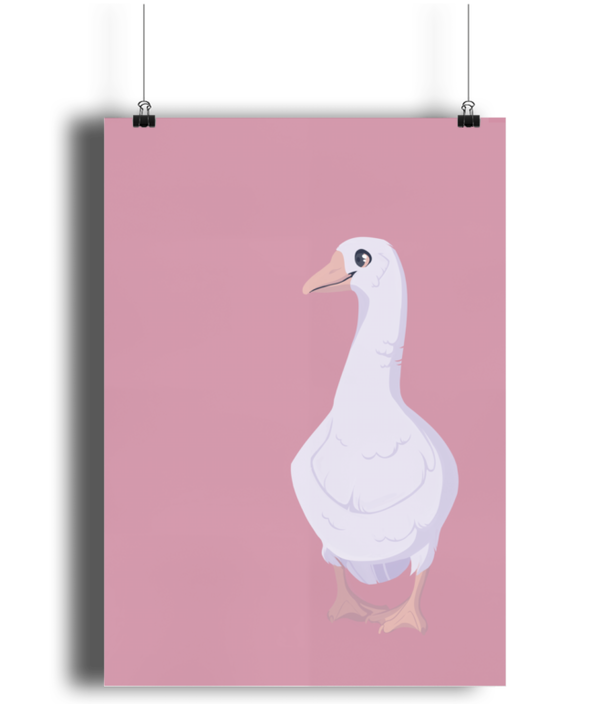 Portrait Matte Art Print goose print