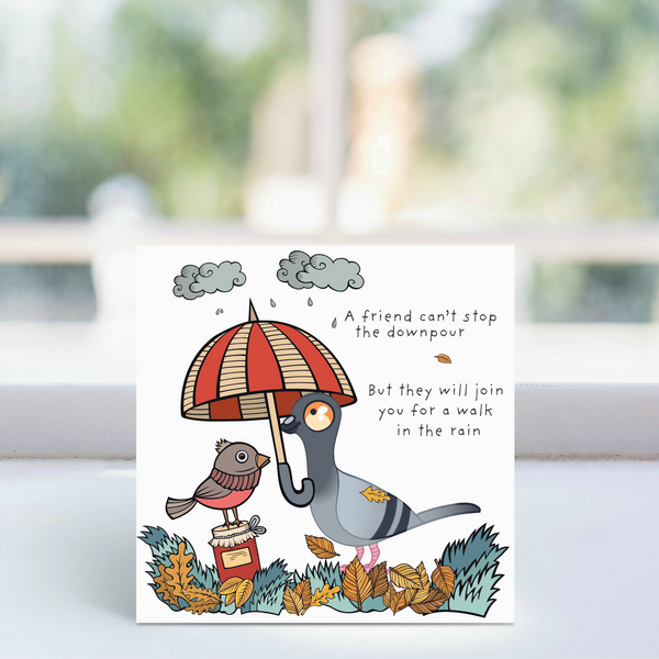 Greeting Card - Friends in the rain LGP