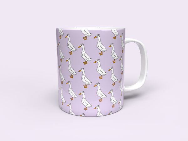 Runner Duck pattern Lilac Mug