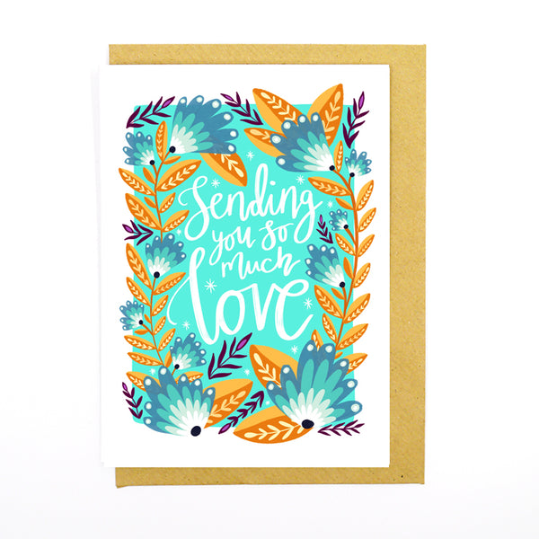 Sending you so much love recycled card- Sunshine Bindery