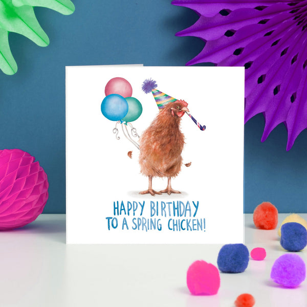 Spring Chicken -birthday card