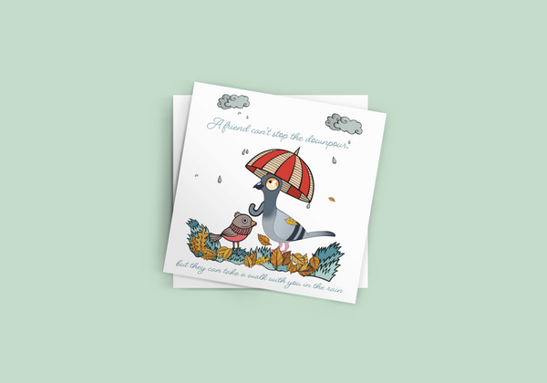 Greeting Card - Friends in the rain LGP