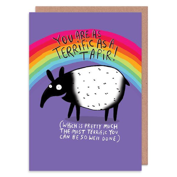 You are Terrific! Birthday Card - Whale and Bird