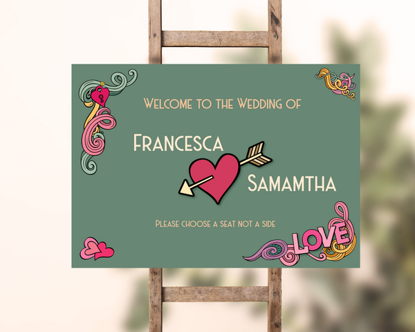 Welcome Board- Vanilla Sundae - Green
