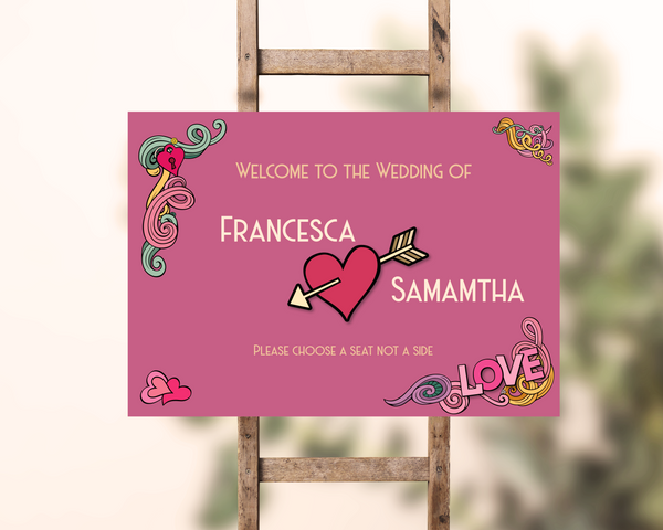 Welcome Board- Vanilla Sundae - pinks