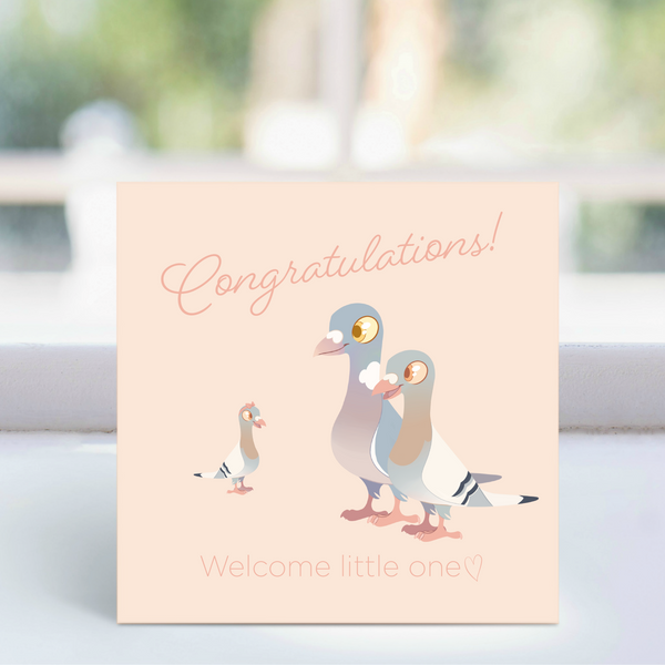 Congratulations - New baby card - Bow