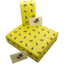 Wrapping Paper - Yellow Bees
